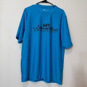 Honolua Surf Company Rash Guard Men 2XL Blue Excellent UPF 50+ Swim Shirt